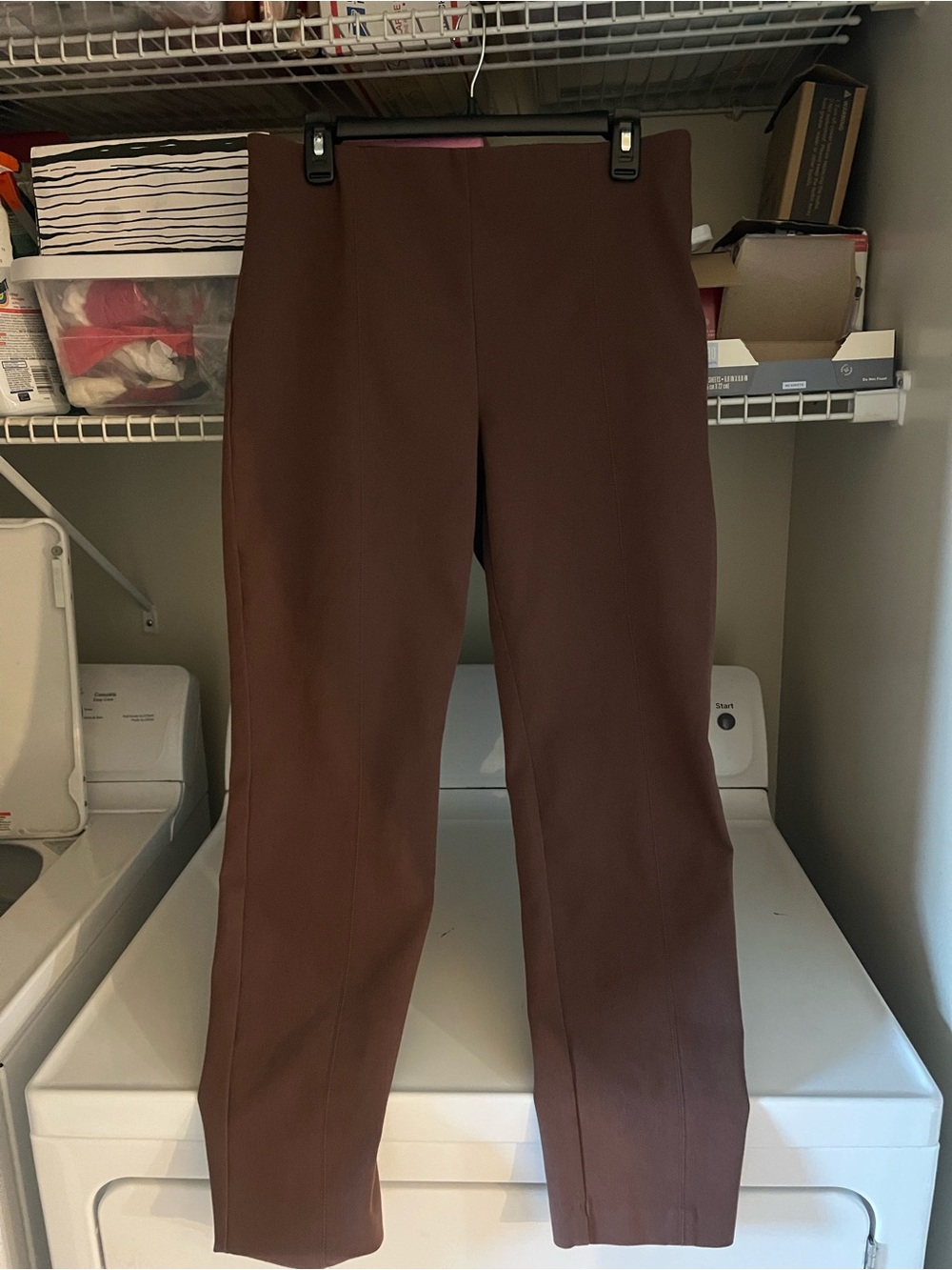 Talbots EUC rich brown elastic waist pants size 12